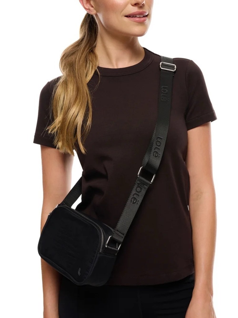 Löle Black Crossbody Bag with Adjustable Strap